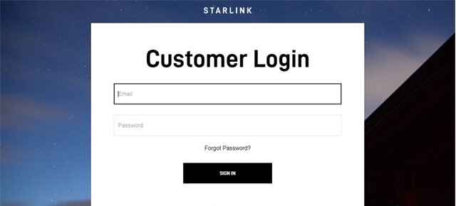 Starlink account