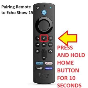 Pairing Remote to Echo Show 15