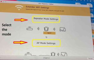 repeater mode and access point mode